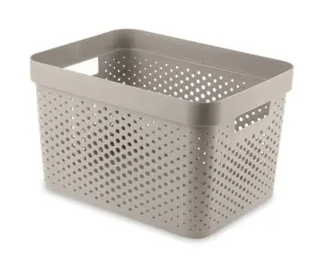Curver Úložný box INFINITY 17l recyklovaný plast béžový puntíky