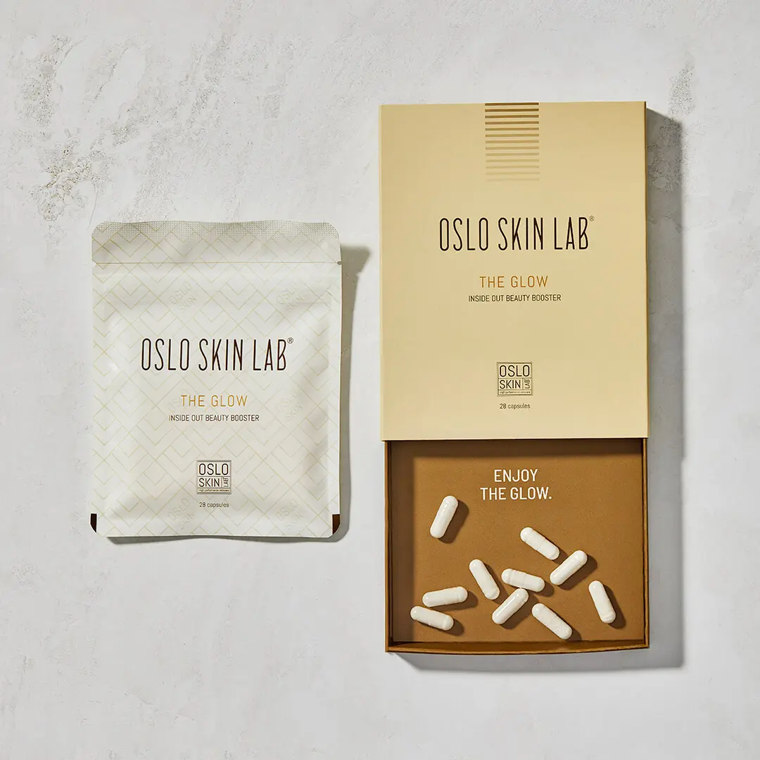 Oslo Skin Lab THE GLOW Inside Out Beauty Booster Kyselina hyaluronová a vitamín C 28 dávek