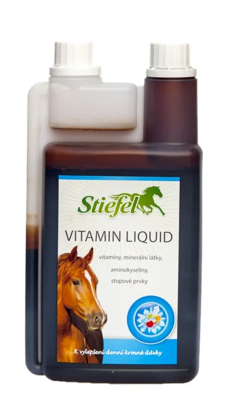 Vitamin liquid 1l (Stiefel Vitamin liquid, tekutá kombinace důležitých stopových prvků a aminokyselin, láhev s odměrkou 1 l)