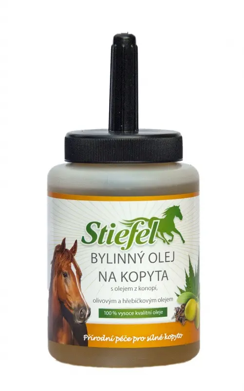 Bylinný olej na kopyta (Stiefel Bylinný olej na kopytai, nádobka se štětcem 450 ml)