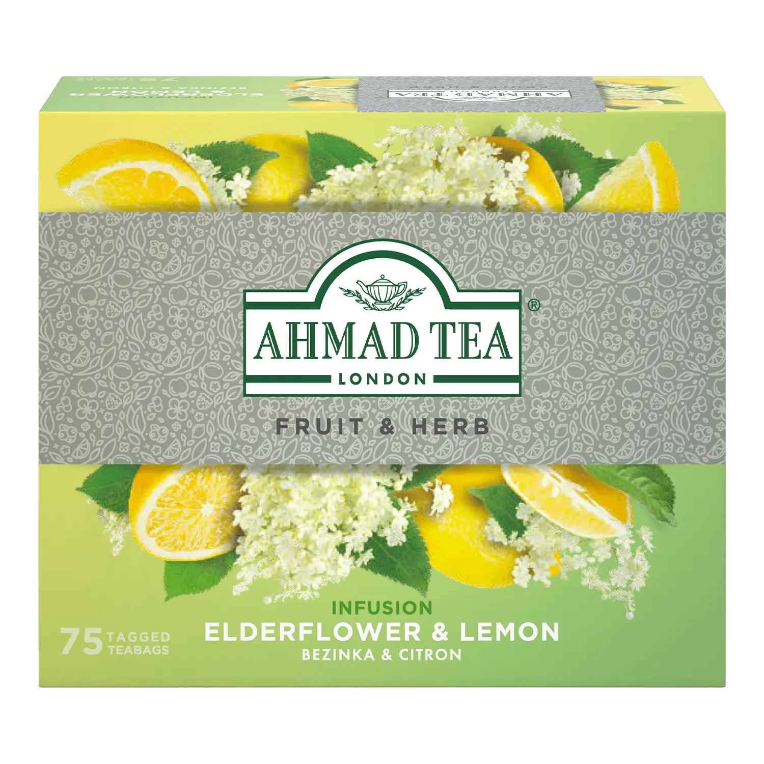Ahmad Tea | Elderflower & Lemon | 75 sáčků (s úvazkem)