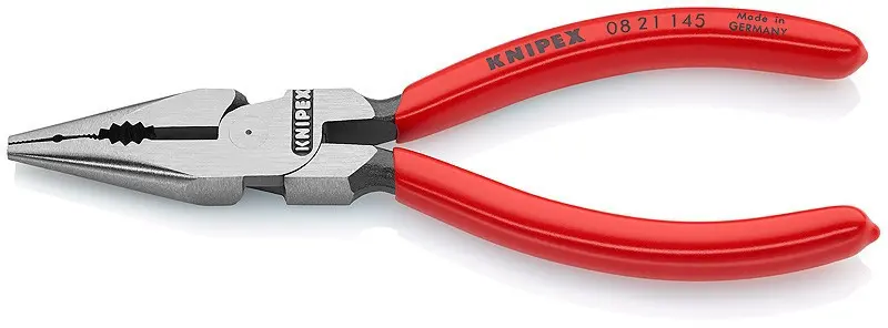 Kleště kombinované úzké ploché KNIPEX 08 21 145 145 mm - leštěná hlava, černěné 08 21 145