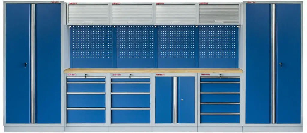 Kvalitní PROFI BLUE dílenský nábytek - 4535 x 2000 x 495 mm - MTGS1300A3