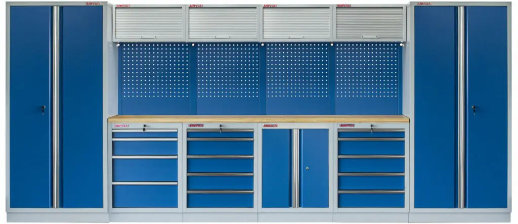 Kvalitní PROFI BLUE dílenský nábytek - 4535 x 2000 x 495 mm - MTGS1300AI
