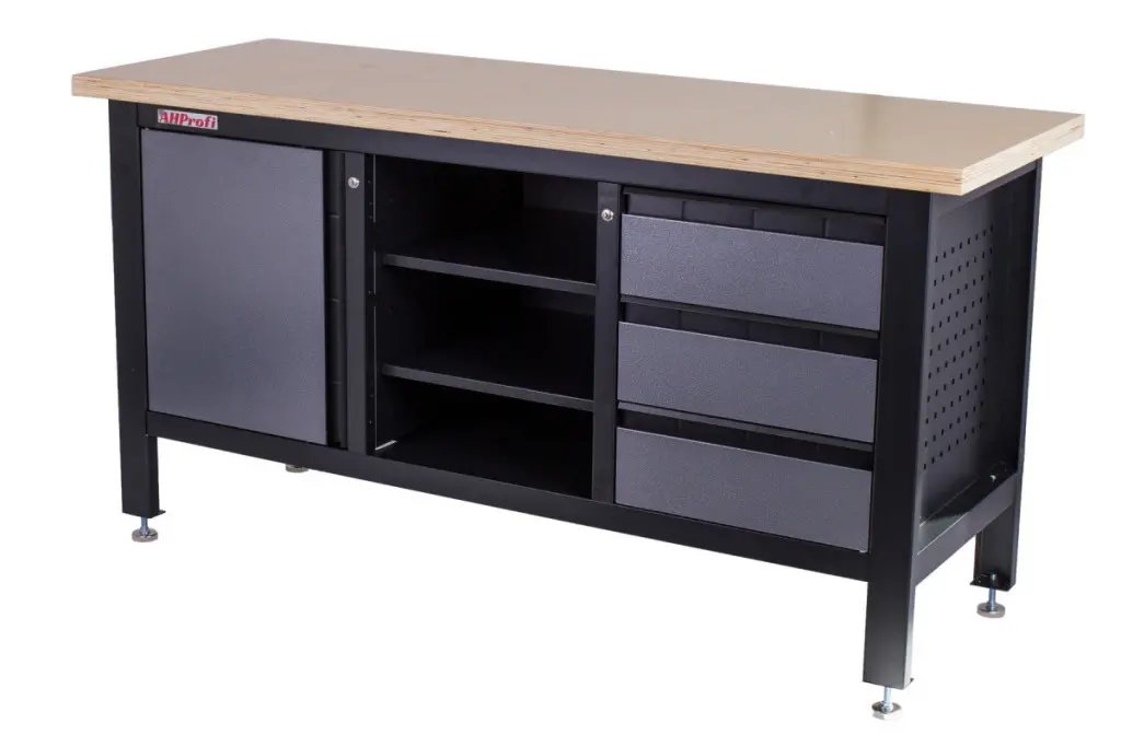 Dílenský ponk s masivní dřevěnou pracovní deskou - TSK7513-LS