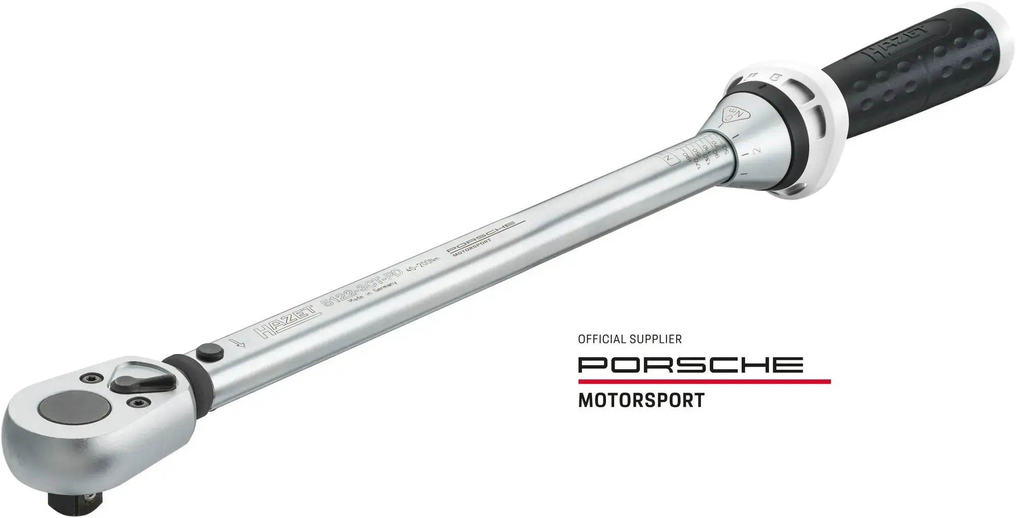 Momentový klíč 1/2”, 40 – 200 Nm, ±3%, Porsche Motorsport, Hazet 5122-3CT-PD