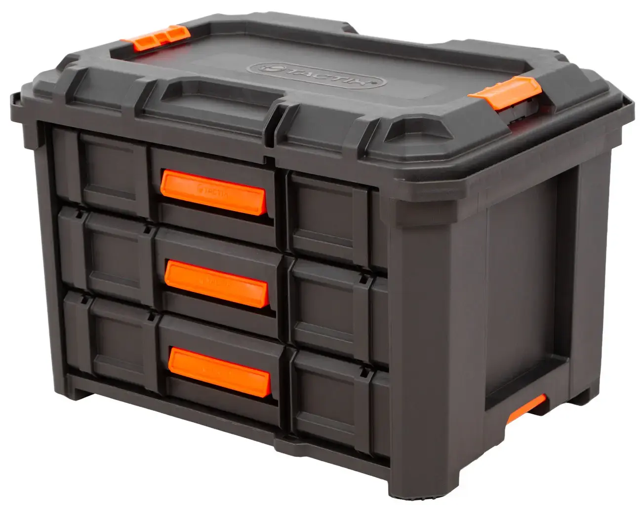 Vodotěsný plastový box na nářadí Tactix LOAD UP, 3 zásuvky - TC320423