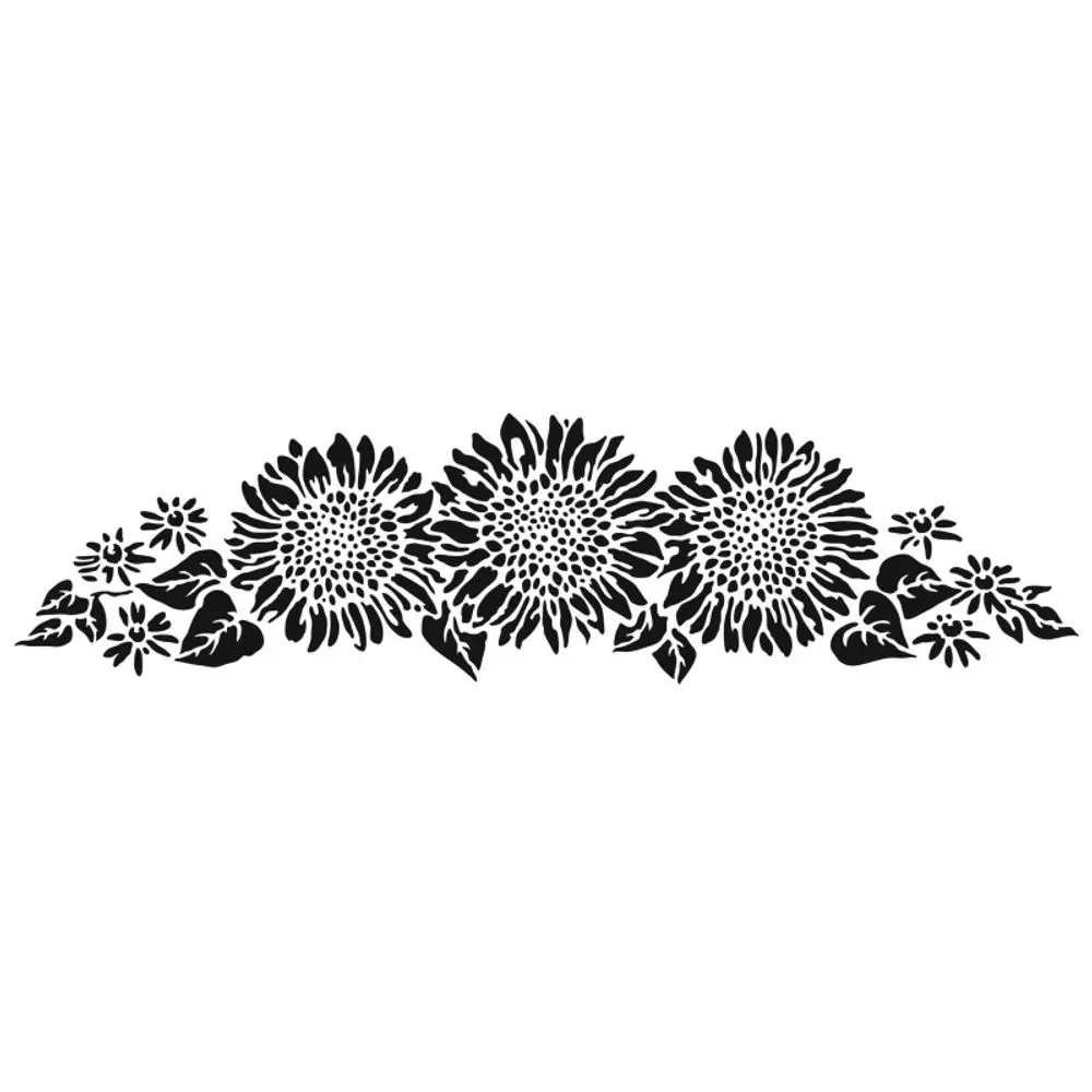 The Crafter´s Workshop Šablona TCW 16,5"x6" (42x15 cm) - Sunflower Spray