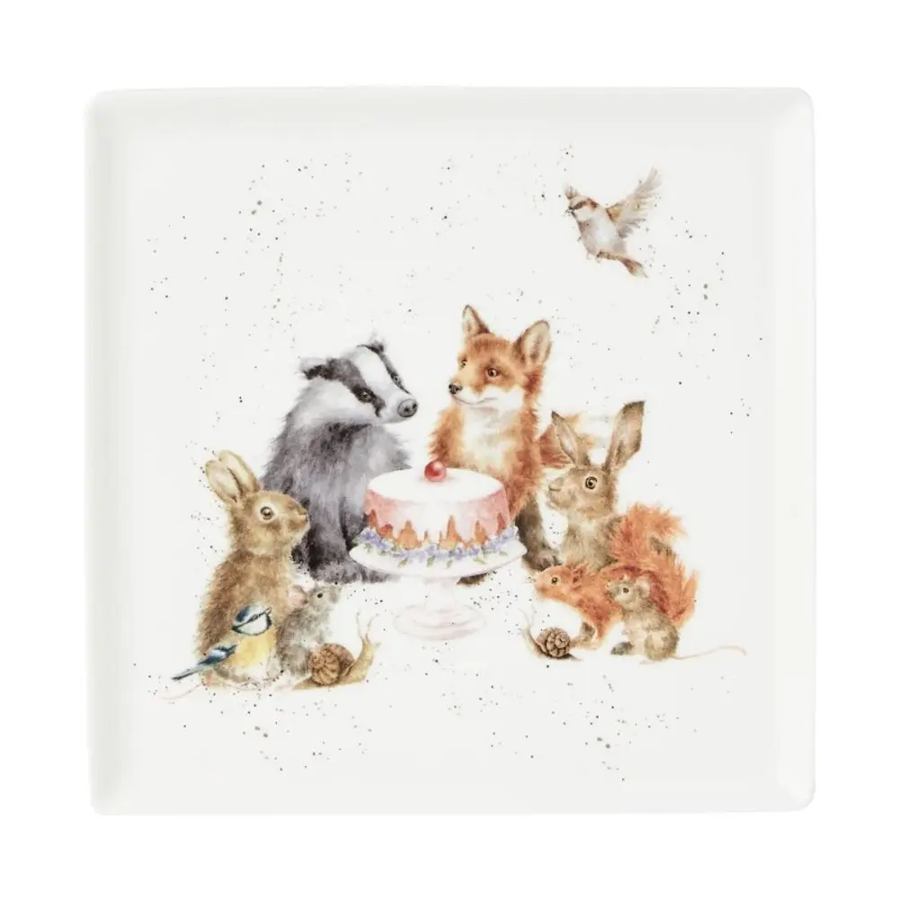 Royal Worcester Porcelánový dezertní talíř Wrendale Designs "Woodland Party" - Lesní zvířata