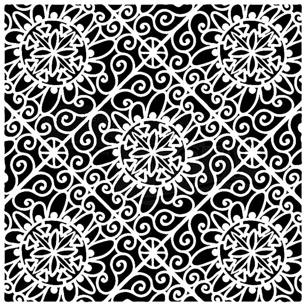 The Crafter´s Workshop Šablona TCW - Lacy Tiles - VYBERTE VELIKOST - Šablona TCW 12"x12" (30,5x30,5 cm) - Lacy Tiles