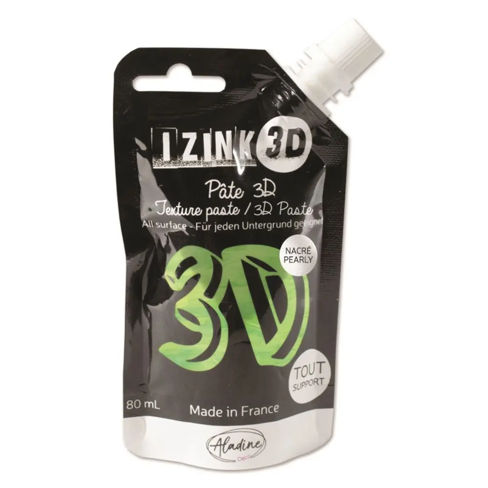 Aladine Reliéfní pasta Aladine Izink 3D, 80 ml - VYBERTE ODSTÍN - Reliéfní pasta Aladine Izink 3D, 80 ml - cactus, perleťová sv. zelená