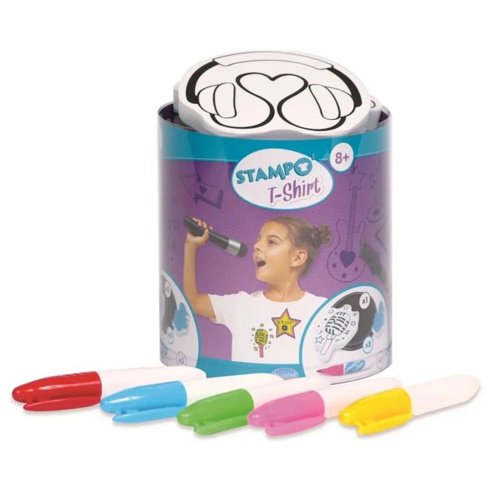 Aladine Razítka na textil Aladine Stampo T-Shirt, 8 ks - Muzika