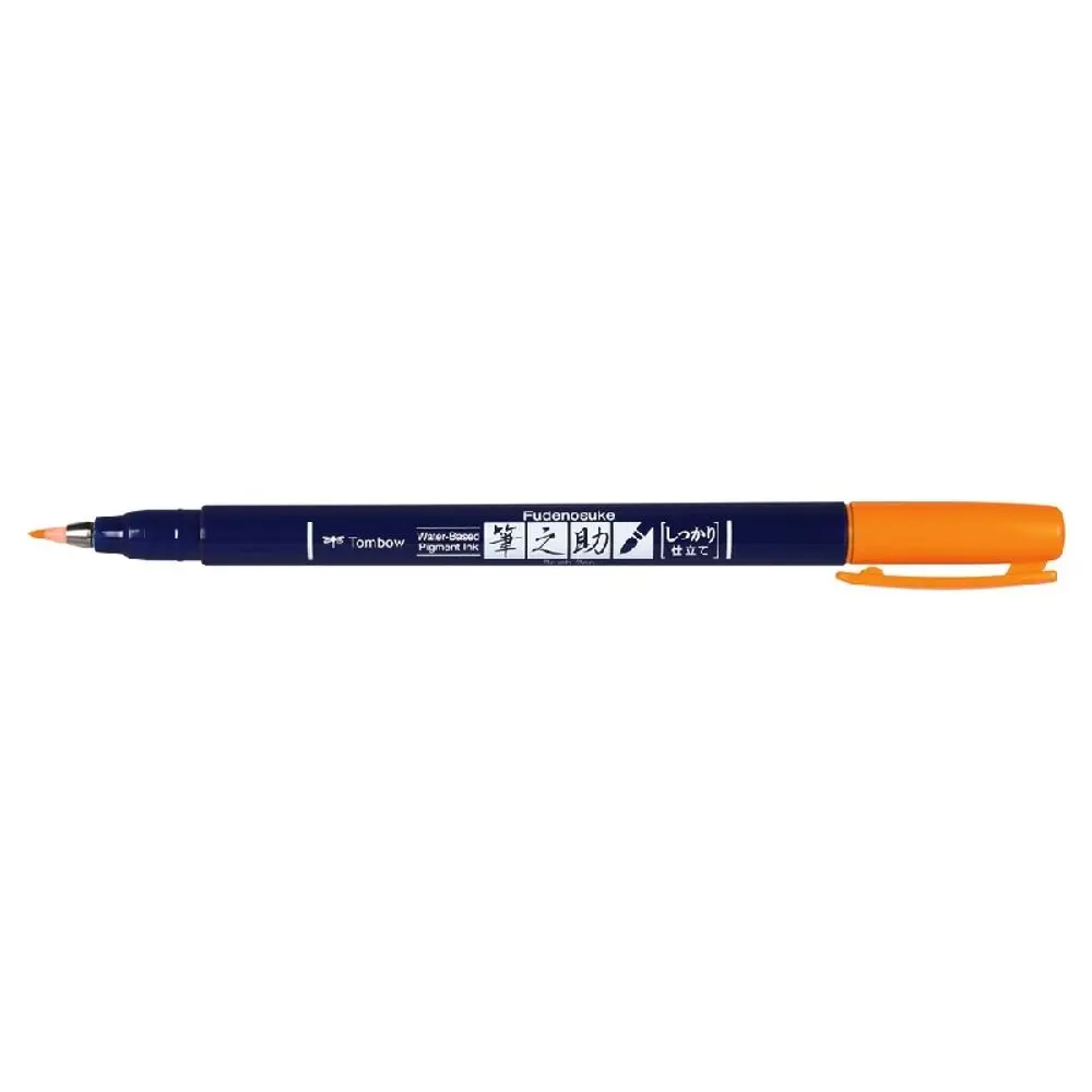 Tombow Štětcový fix Tombow Fudenosuke, tvrdý hrot - VYBERTE ODSTÍN - Štětcový fix Tombow Fudenosuke, tvrdý hrot - neon orange, neonový oranžový