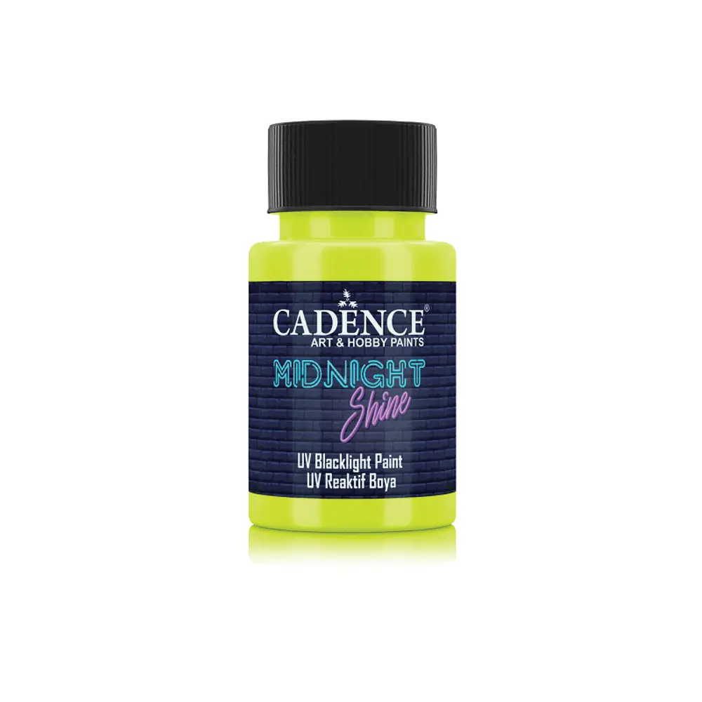 Cadence Svíticí UV barva na textil Cadence Midnight Shine, 50 ml - VYBERTE ODSTÍN - Svítící UV barva na textil Cadence Midnight Shine, 50 ml - lemon, citronová