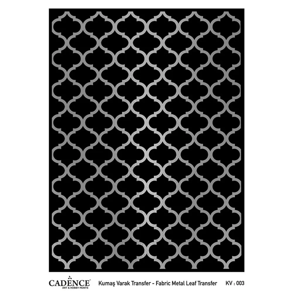 Cadence Transferový obrázek na textil Cadence, A3 - Stříbrná mříž