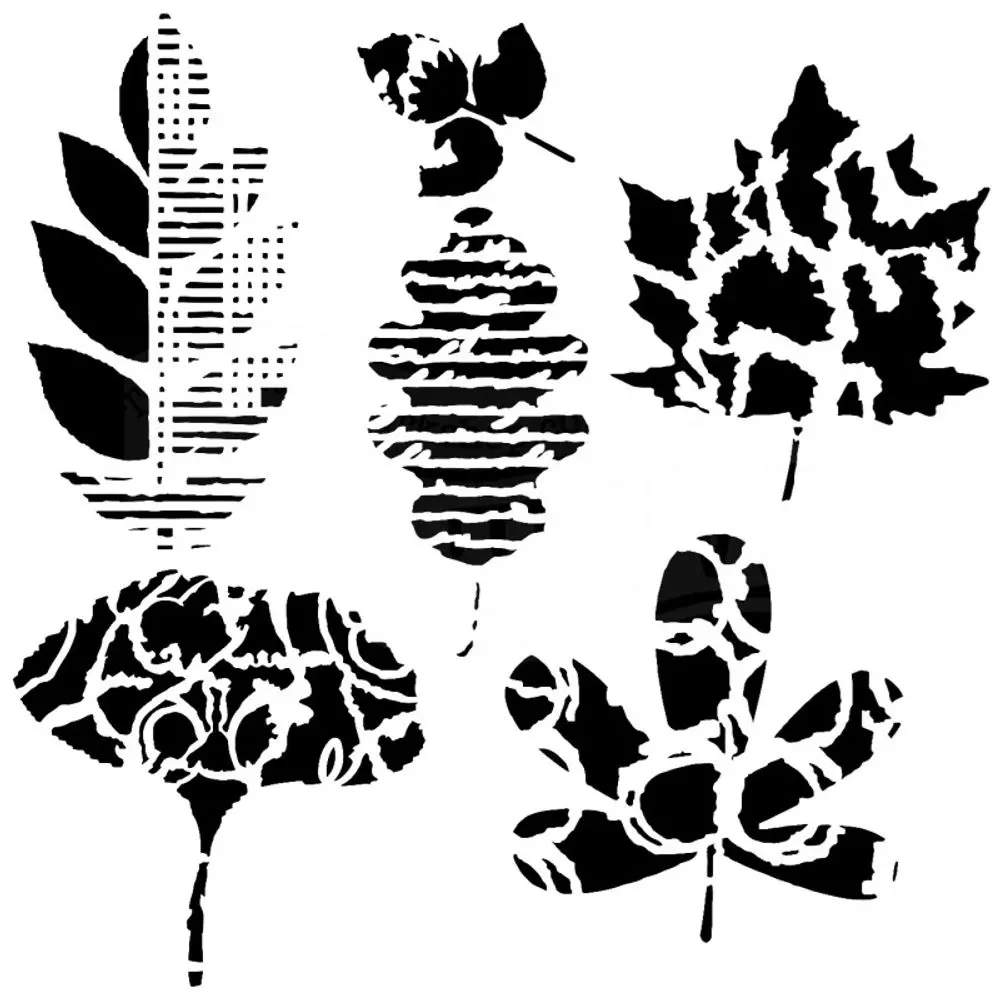 The Crafter´s Workshop Šablona TCW - Leaf Collection - VYBERTE VELIKOST - Šablona TCW 6"x6" (15,2x15,2 cm) - Leaf Collection