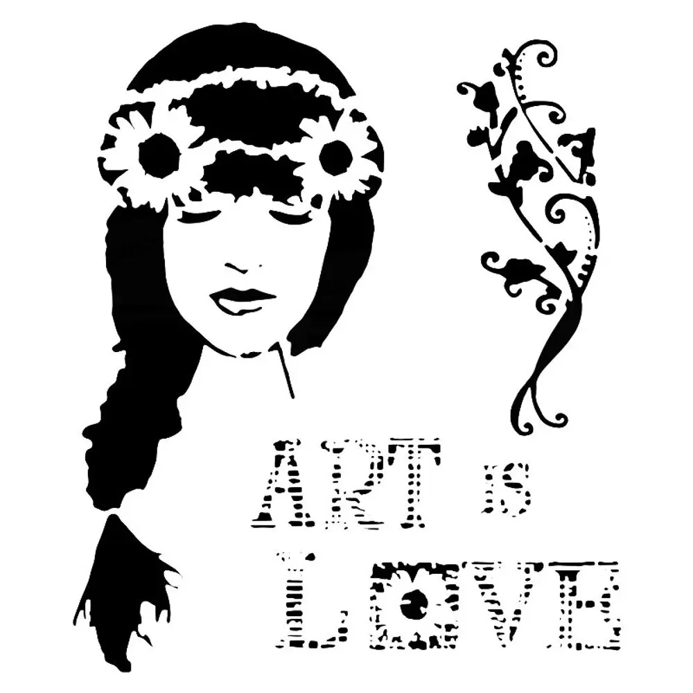 The Crafter´s Workshop Šablona TCW - Art is Love - VYBERTE VELIKOST - Šablona TCW 6"x6" (15,2x15,2 cm) - Art is Love