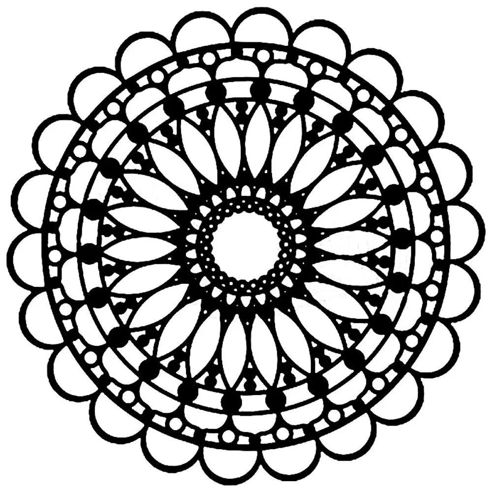 The Crafter´s Workshop Šablona TCW - Scalloped Mandala - VYBERTE VELIKOST - Šablona TCW 12"x12" (30,5x30,5 cm) - Scalloped Mandala