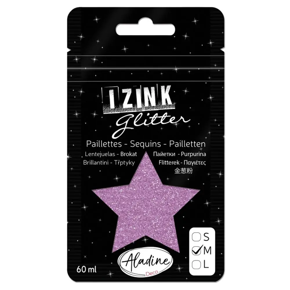 Aladine Třpytky Aladine Izink Glitter, 60 ml, vel. M - VYBERTE ODSTÍN - Třpytky Aladine Izink Glitter, 60 ml, vel. M - rose 1, růžové 1