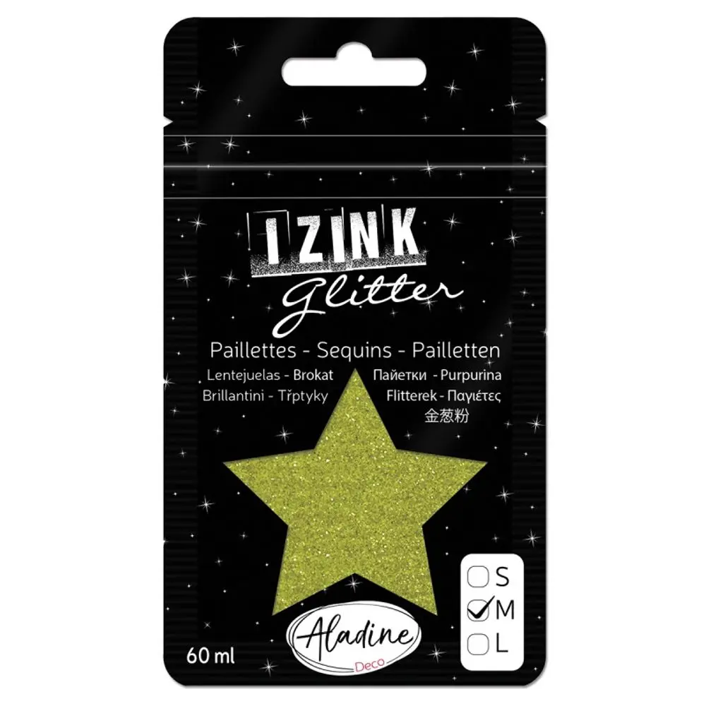 Aladine Třpytky Aladine Izink Glitter, 60 ml, vel. M - VYBERTE ODSTÍN - Třpytky Aladine Izink Glitter, 60 ml, vel. M - vert clair, sv. zelené