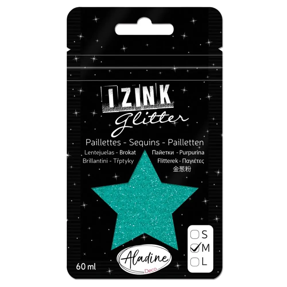 Aladine Třpytky Aladine Izink Glitter, 60 ml, vel. M - VYBERTE ODSTÍN - Třpytky Aladine Izink Glitter, 60 ml, vel. M - turquoise, tyrkysové
