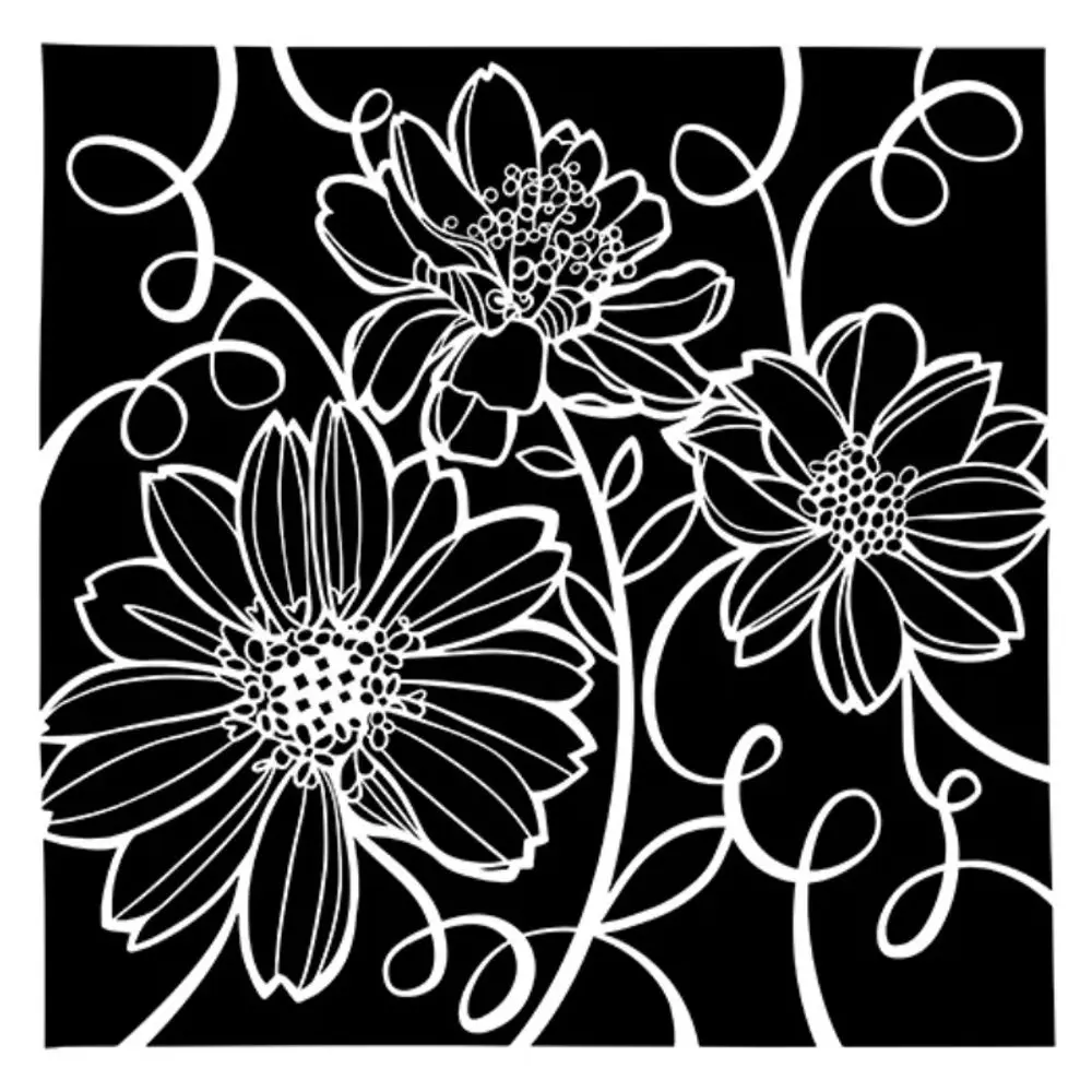 The Crafter´s Workshop Šablona TCW - Tangled Flora - VYBERTE VELIKOST - Šablona TCW 6"x6" (15,2x15,2 cm) - Tangled Flora