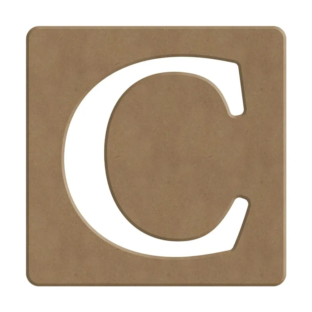 Gomille Dřevěný výřez k dekoraci Gomille, 10 cm - Scrabble abeceda - VYBERTE PÍSMENO - Dřevěný výřez k dekoraci Gomille, 10 cm - Scrabble písmeno C