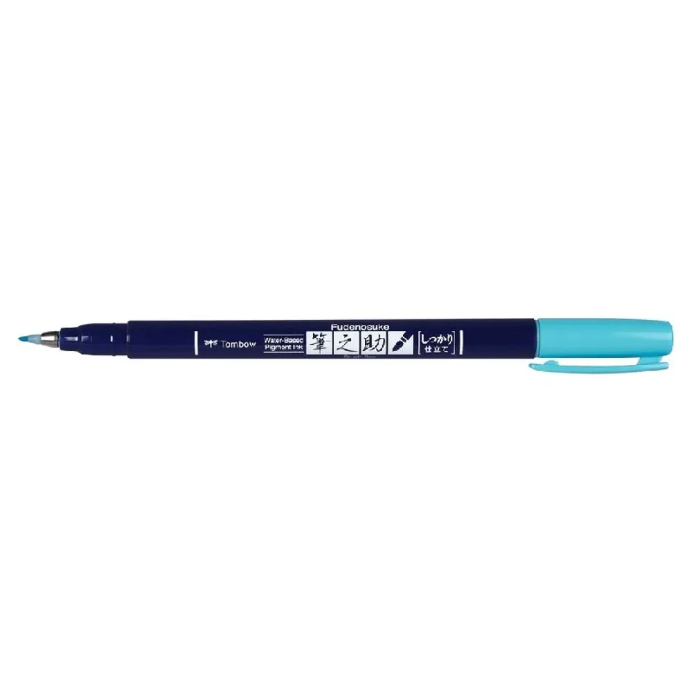 Tombow Štětcový fix Tombow Fudenosuke, tvrdý hrot - VYBERTE ODSTÍN - Štětcový fix Tombow Fudenosuke, tvrdý hrot - neon blue, neonový modrý