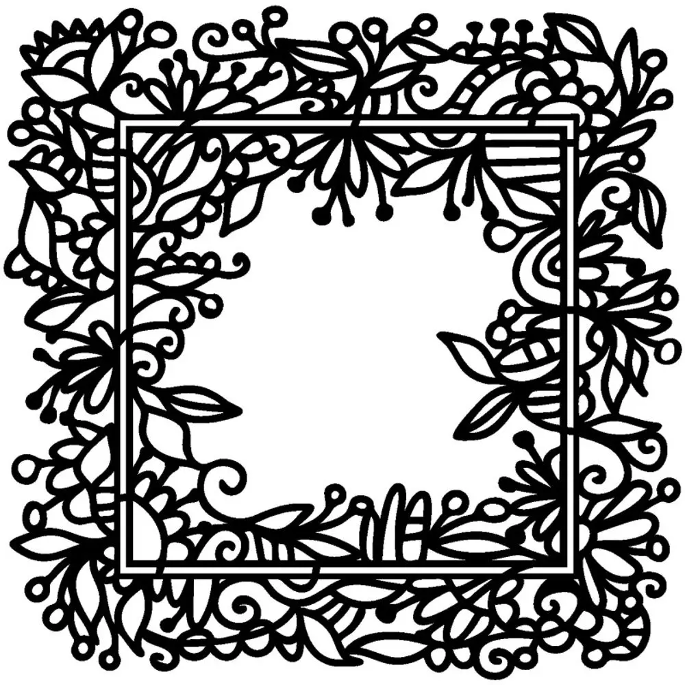 The Crafter´s Workshop Šablona TCW - Garden Frame - VYBERTE VELIKOST - Šablona TCW 12"x12" (30,5x30,5 cm) - Garden Frame