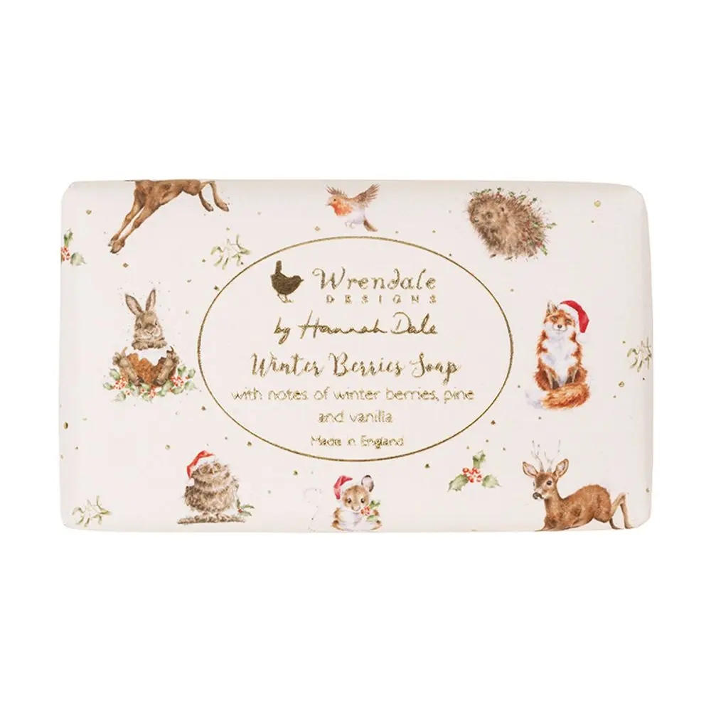 Wrendale Designs Vánoční mýdlo Wrendale Designs "Winter Berries" - Zimní bobule, borovice, vanilka