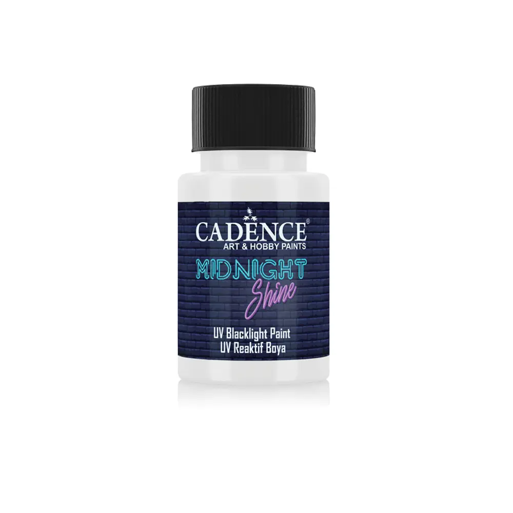 Cadence Svíticí UV barva na textil Cadence Midnight Shine, 50 ml - VYBERTE ODSTÍN - Svítící UV barva na textil Cadence Midnight Shine, 50 ml - blue, modrá