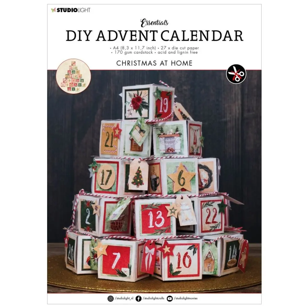 Studio Light DIY Adventní kalendář Studio Light, A4, 27 l. - Vánoce doma
