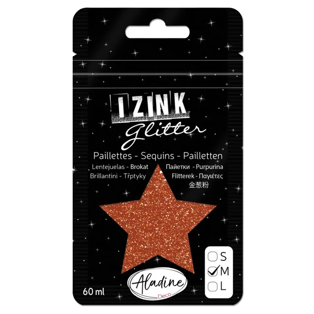 Aladine Třpytky Aladine Izink Glitter, 60 ml, vel. M - VYBERTE ODSTÍN - Třpytky Aladine Izink Glitter, 60 ml, vel. M - marron, hnědé