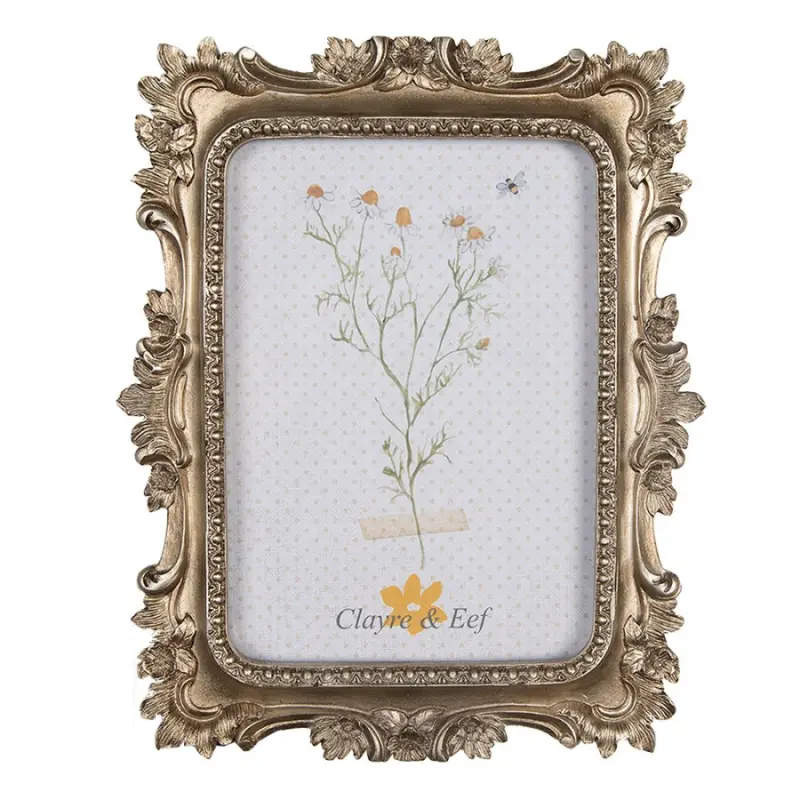 Zlatý fotorámeček Riekie ve vintage stylu – 13x18 cm