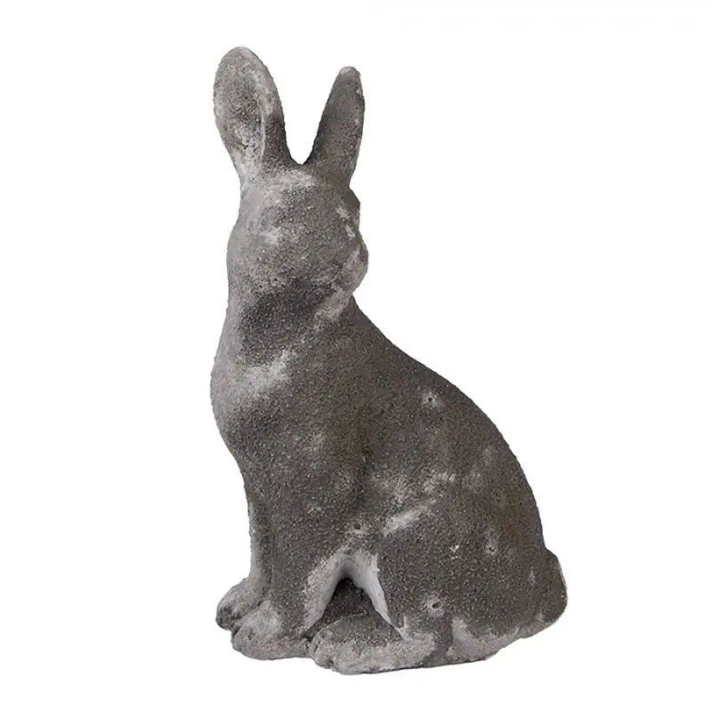 Zahradní dekorace / socha zajíce z imitace kamene – 23 cm