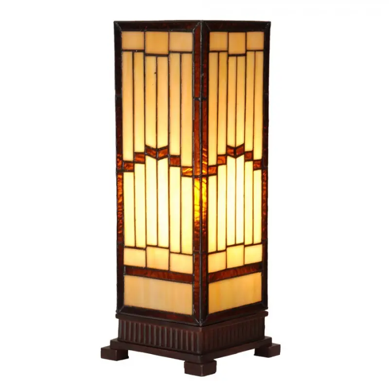 Stolní lampa Tiffany v art deco stylu Clementius – 17x17x44 cm