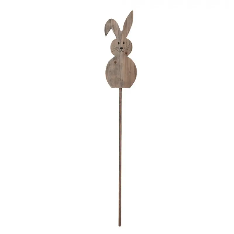 Dřevěná zahradní dekorace králík / zápich do záhonu – 100 cm
