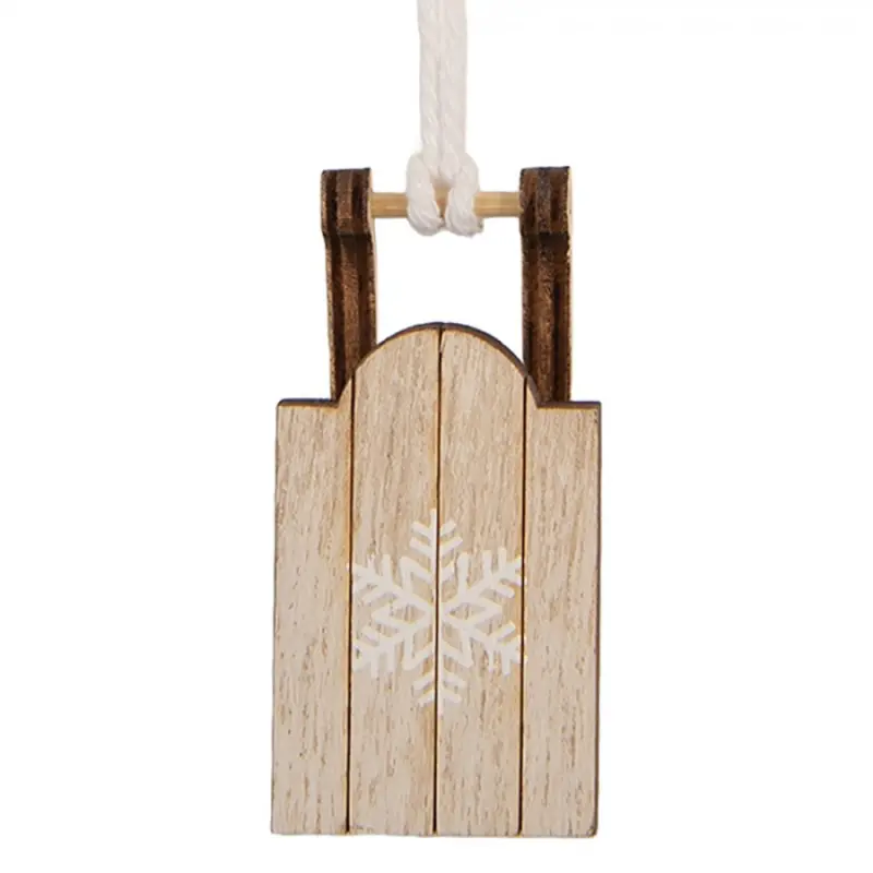 Závěsná ozdoba vánoční sáňky s vločkou – 3x2x6 cm