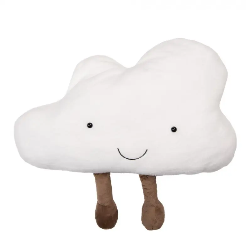 Bílý dekorativní polštář ve tvaru obláčku Cloud - 60*30*10 cm Clayre & Eef