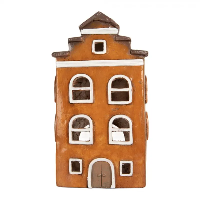 Cihlový domek svícen na čajovou svíčku Homely - 20*15*34 cm Clayre & Eef