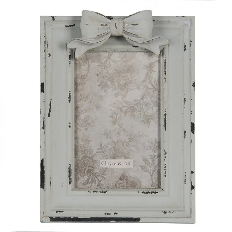 Velký vintage fotorámeček s mašlí – 10x15 cm