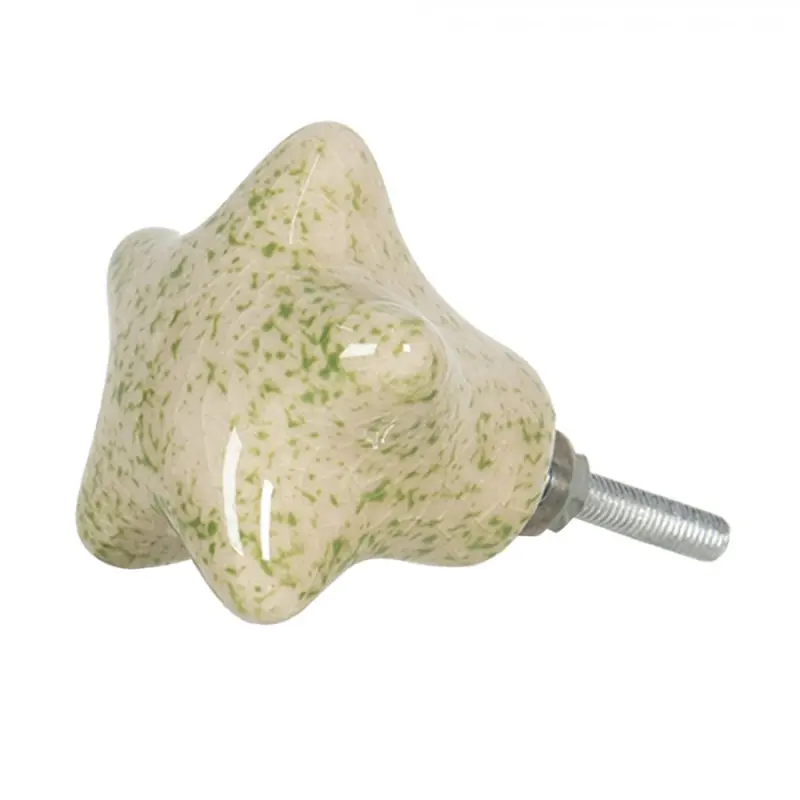 Keramická mramorovaná úchytka - 4*3*4 cm Clayre & Eef