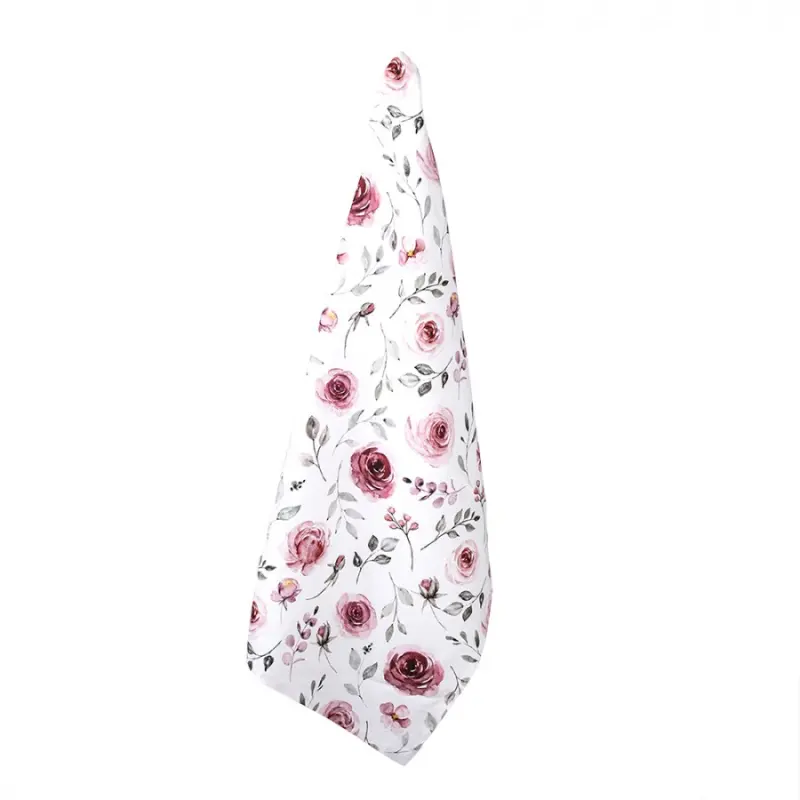 Bavlněná kuchyňská utěrka s růžemi Rustic Rose – 50x70 cm