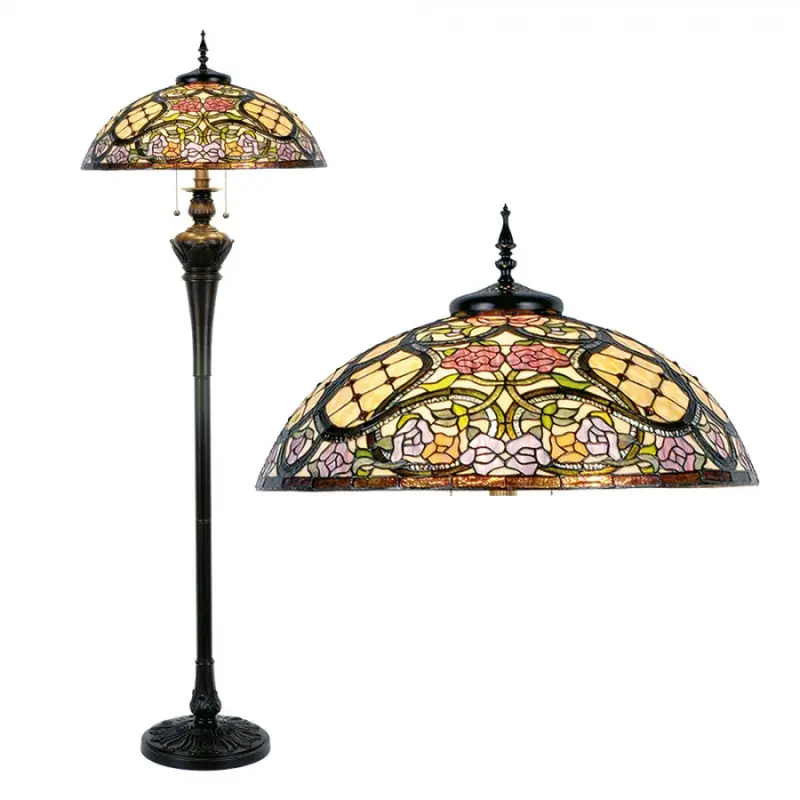 Stojací lampa Tiffany – 55x150 cm