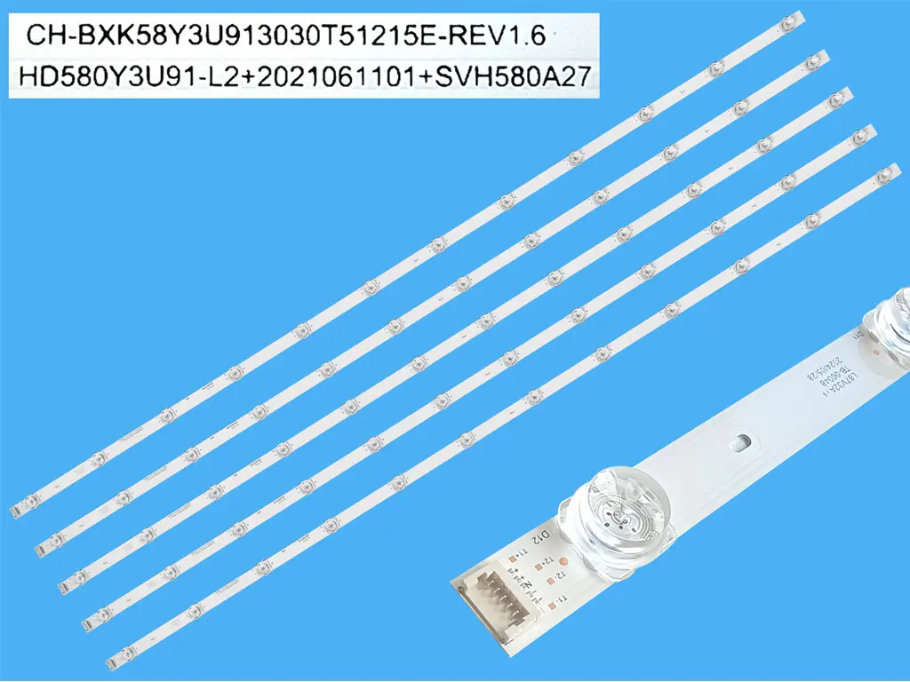 LED podsvit 1100mm sada Hisense 58A7GQ celkem 5 kusů / LED Backlight 1100mm CH-BXK58Y3U913030T51215E - REV1.6 / HD580Y3U91-L2