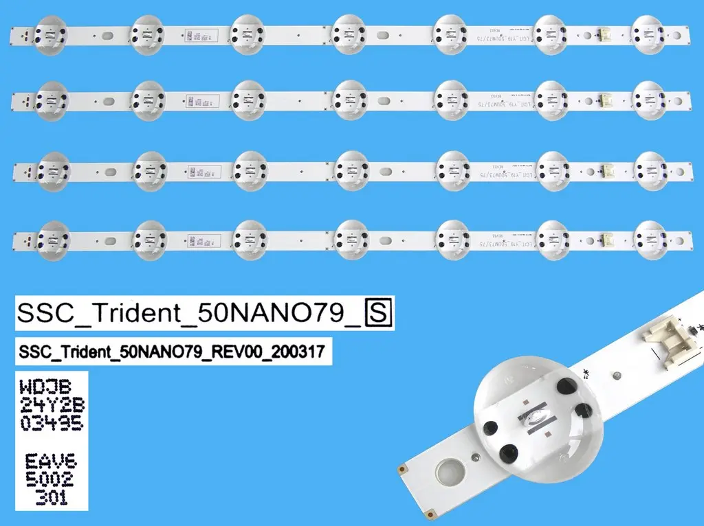 LED podsvit 520mm sada LG 50NANO79 celkem 4 kusy / DLED Backlight 7 D-LED, SSC_Trident_50NANO79_REV00 / EAV65002301