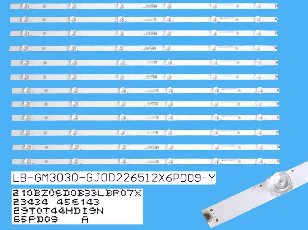 LED podsvit 675mm sada Philips 705TLB65B33LBP07X celkem 12 pásků / LED Backlight 6 D-LED LB-GMK3030-GJ0D22651 2X6PD09-Y / 210BZ06D0B33LBP07X - NÁHRADA