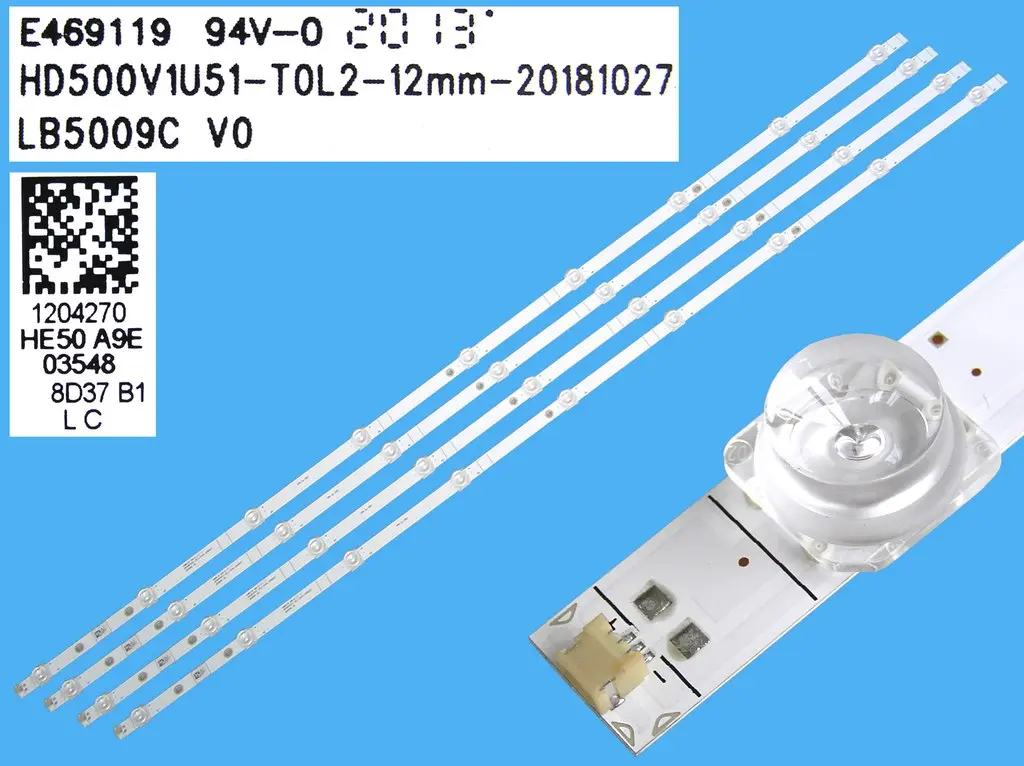LED podsvit 960mm sada Hisense HE50A9E celkem 4 kusy / LED Backlight 9 D-LED LB5009C V0 / HD500V1U51-T0L2-12mm / T1214010 náhradní výrobce