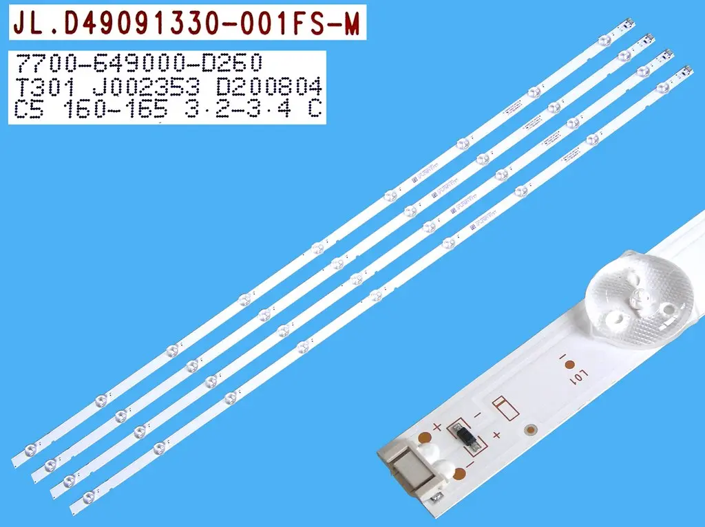 LED podsvit 965mm sada LG AGM76330303 celkem 4 pásky / DLED TOTAL ARRAY JL.D49091330-001FS / 7700-649000-D260 náhradní výrobce