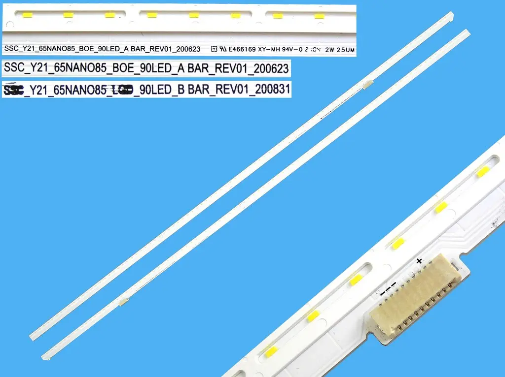 LED podsvit EDGE 1420mm sada LG celkem 2 pásky / LED Backlight edge 2 x 710mm - 180 LED SSC_Y21_65NANO85_BOE_90LED_A BAR_REV01_200623 + SSC_Y21_65NANO85_BOE_90LED_B BAR_REV01_200831